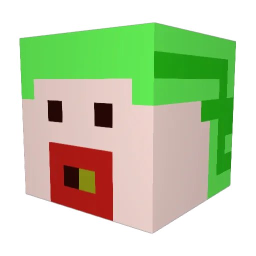 Paayyttoonn Minecraft avatar head, 3D render