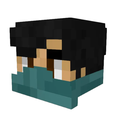 PabCR Minecraft avatar head, 3D render