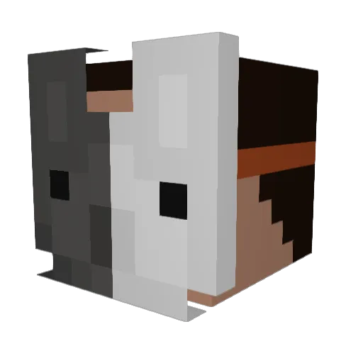 PabLocking Minecraft avatar head, 3D render
