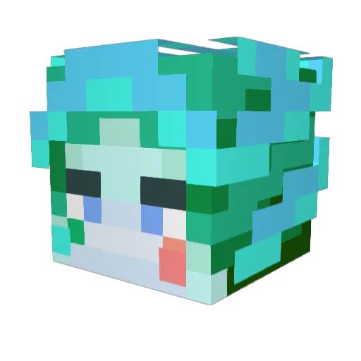 PabXD Minecraft avatar head, 3D render