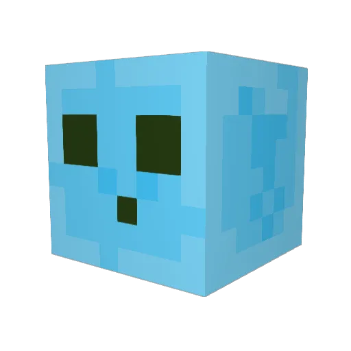 Pababat Minecraft avatar head, 3D render