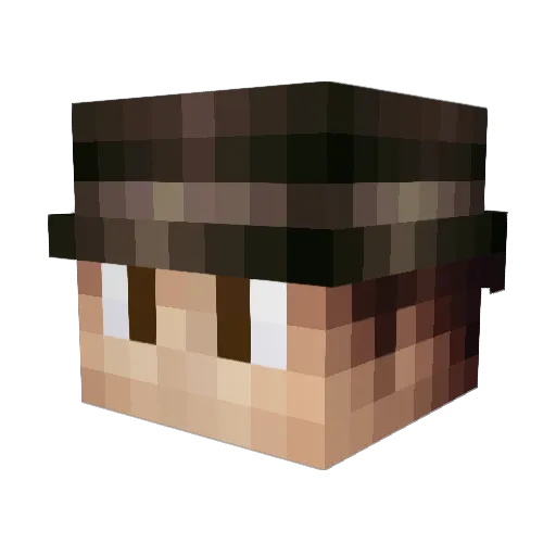 Pabi Minecraft avatar head, 3D render