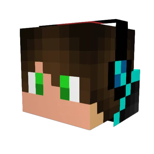 Pablo07 Minecraft avatar head, 3D render