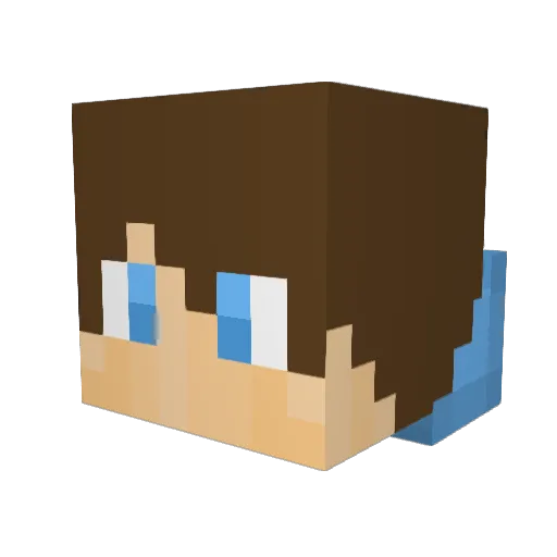 Pablo2108 Minecraft avatar head, 3D render