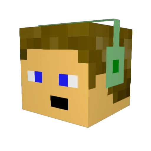 PabloBass Minecraft avatar head, 3D render