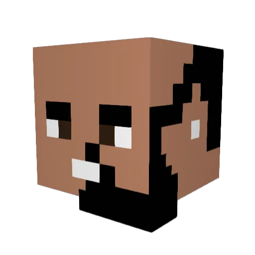 PabloKD Minecraft avatar head, 3D render