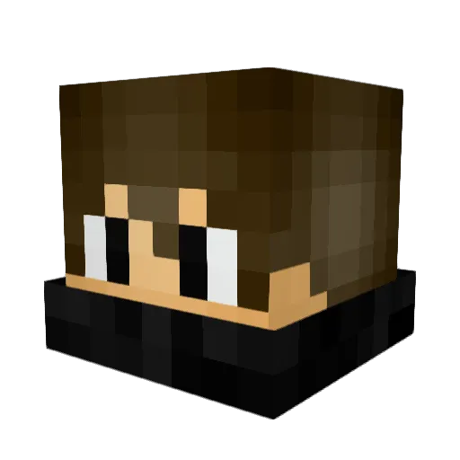 PabloPX Minecraft avatar head, 3D render