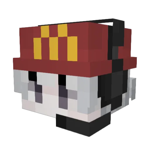 PabloSkibidi Minecraft avatar head, 3D render