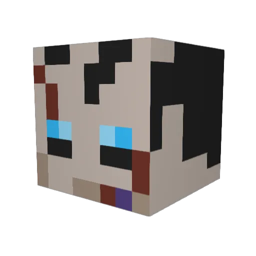 PabloTz Minecraft avatar head, 3D render