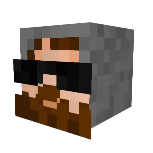 PabloWalkers Minecraft avatar head, 3D render