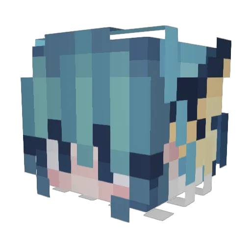 Pablopls Minecraft avatar head, 3D render