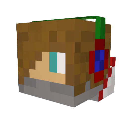 Pablosqui08 Minecraft avatar head, 3D render