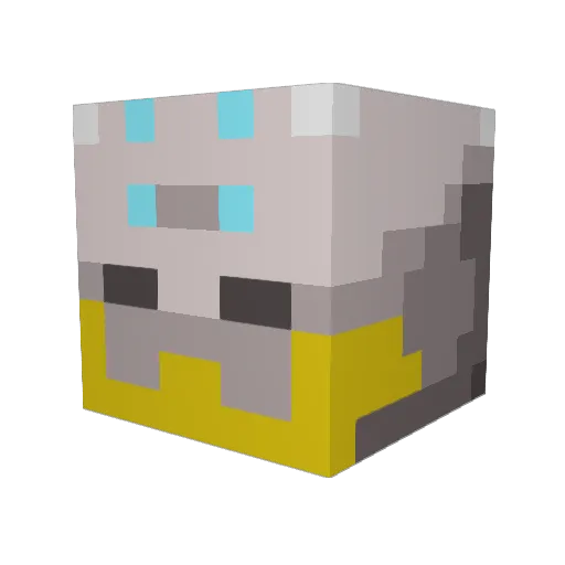 Pabloush Minecraft avatar head, 3D render