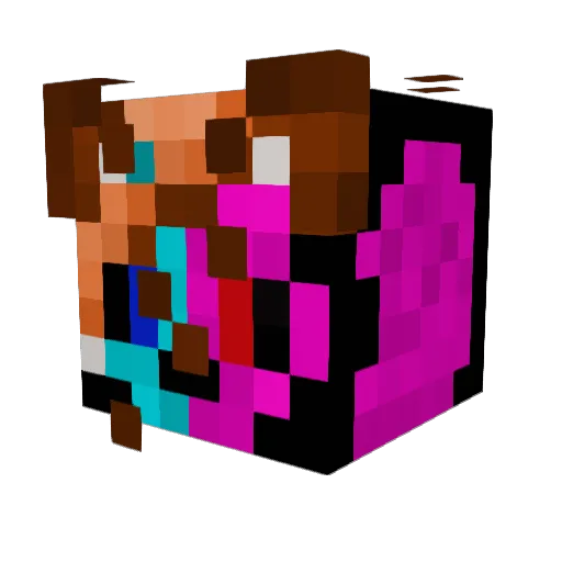 PabuFox2 Minecraft avatar head, 3D render