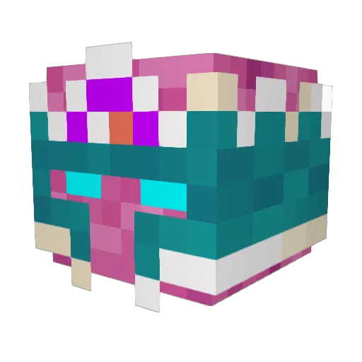 Pabubbles Minecraft avatar head, 3D render