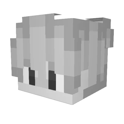 Pac1ek Minecraft avatar head, 3D render