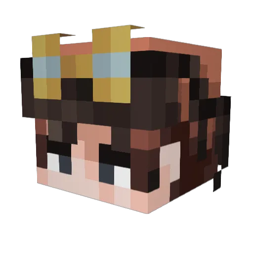 PacJawa Minecraft avatar head, 3D render
