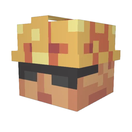 PacPacE Minecraft avatar head, 3D render