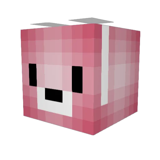 PacRax Minecraft avatar head, 3D render