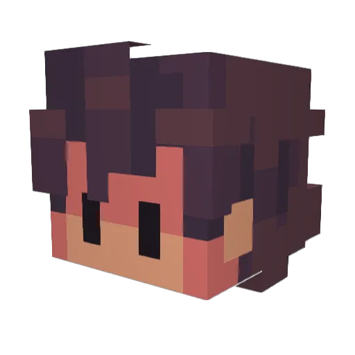 Pacartas Minecraft avatar head, 3D render