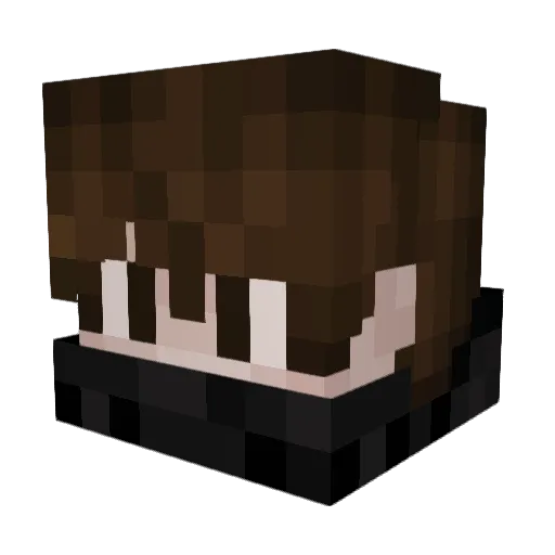 Pacencio Minecraft avatar head, 3D render