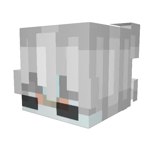 Pachalika Minecraft avatar head, 3D render