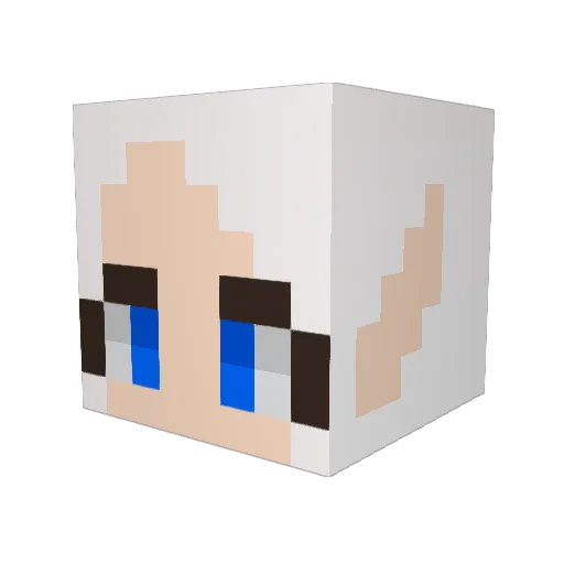 Pachirou Minecraft avatar head, 3D render