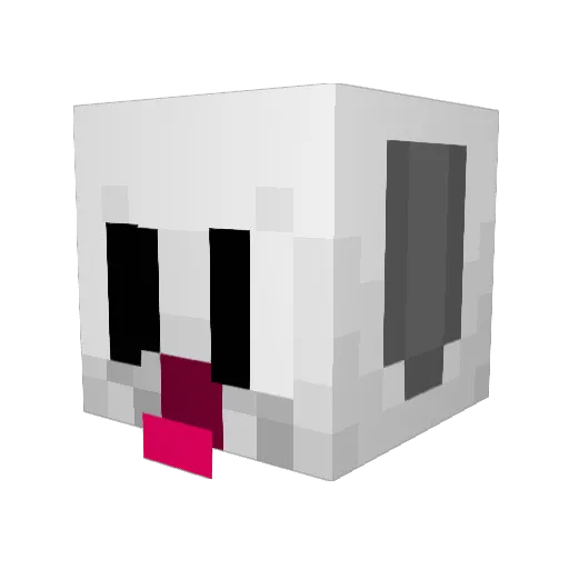 Pachiyo Minecraft avatar head, 3D render
