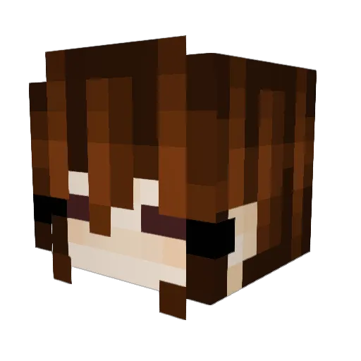 PaciFrisk Minecraft avatar head, 3D render