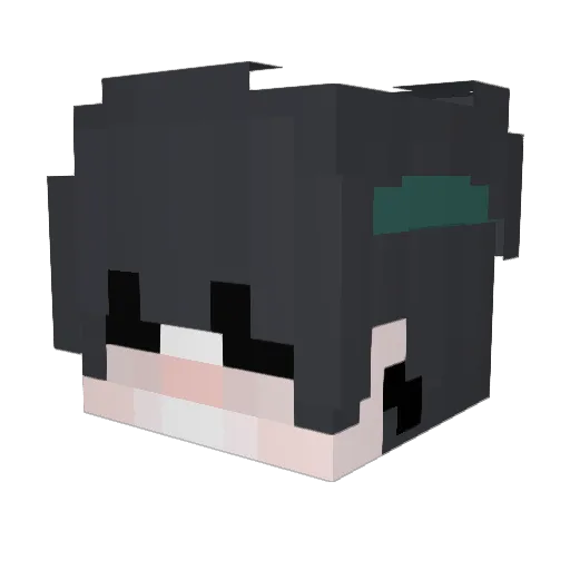 Pacific50 Minecraft avatar head, 3D render