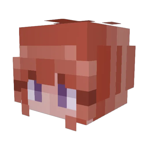 PacificEm Minecraft avatar head, 3D render