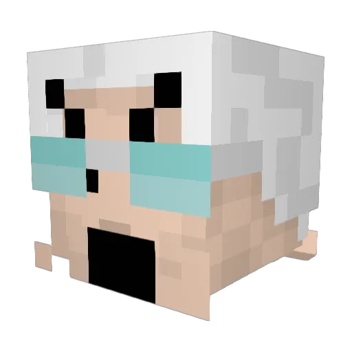 PacificStormzy Minecraft avatar head, 3D render