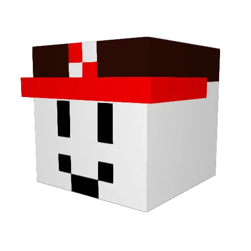 Pacific_P16 Minecraft avatar head, 3D render