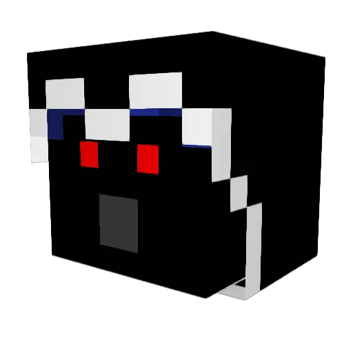 Pacifire Minecraft avatar head, 3D render