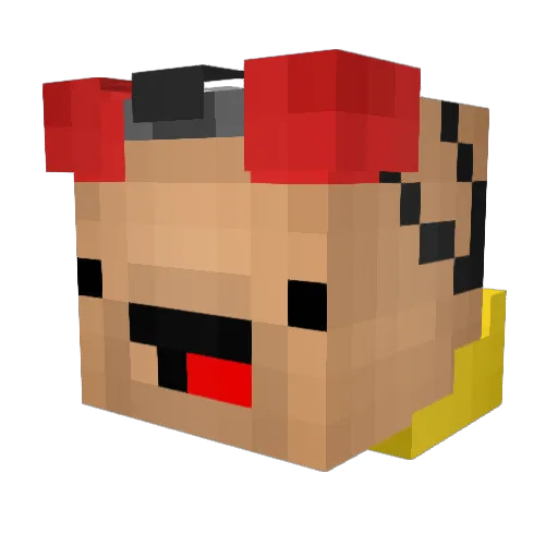 Pacifis7 Minecraft avatar head, 3D render