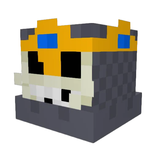 Pacifiz Minecraft avatar head, 3D render