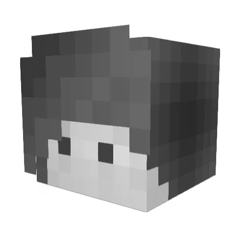 Paciorek_2 Minecraft avatar head, 3D render