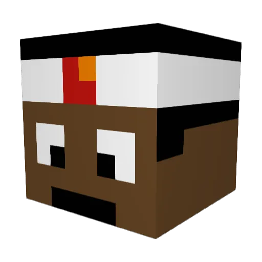 Pack155 Minecraft avatar head, 3D render