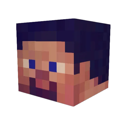 Pack69 Minecraft avatar head, 3D render