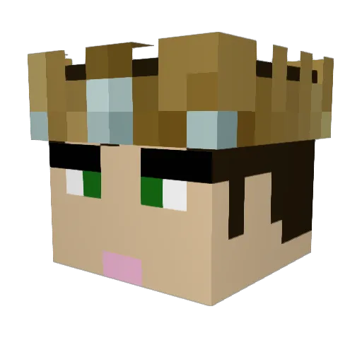PackChile Minecraft avatar head, 3D render