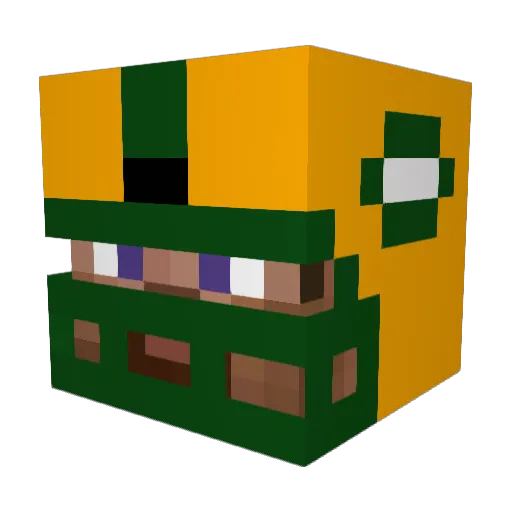 PackMan_51 Minecraft avatar head, 3D render