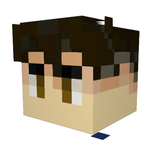 PackVR Minecraft avatar head, 3D render