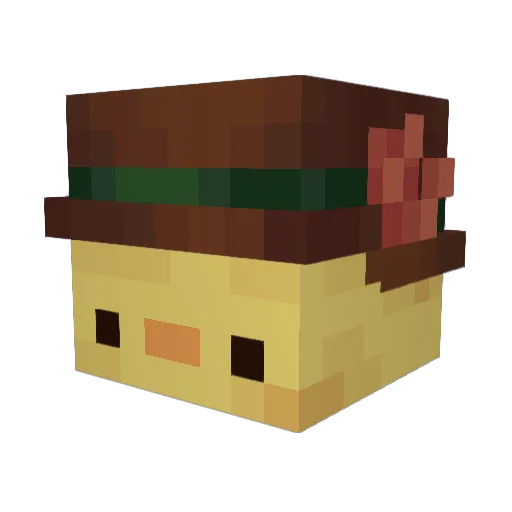 Pack_Rat_ Minecraft avatar head, 3D render
