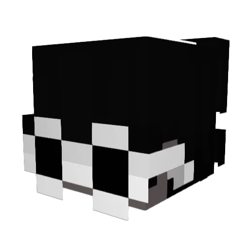 Packaed Minecraft avatar head, 3D render