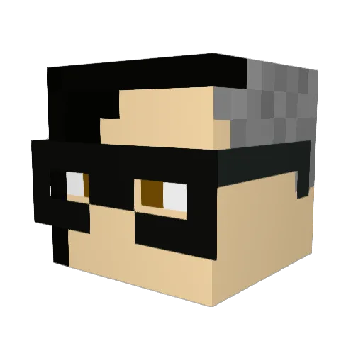 Packers1212 Minecraft avatar head, 3D render