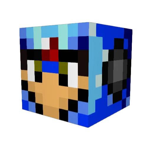 Packi09 Minecraft avatar head, 3D render