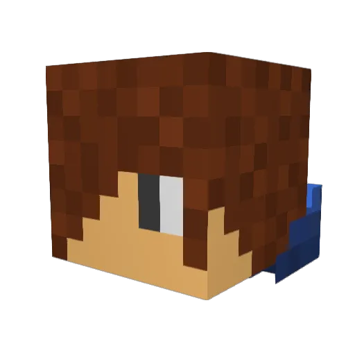 Packoko97 Minecraft avatar head, 3D render