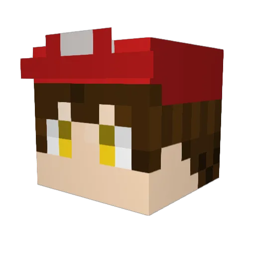 Packrack Minecraft avatar head, 3D render