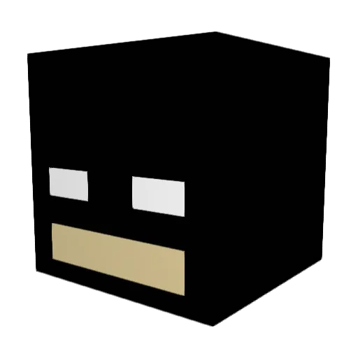 Pacman1 Minecraft avatar head, 3D render