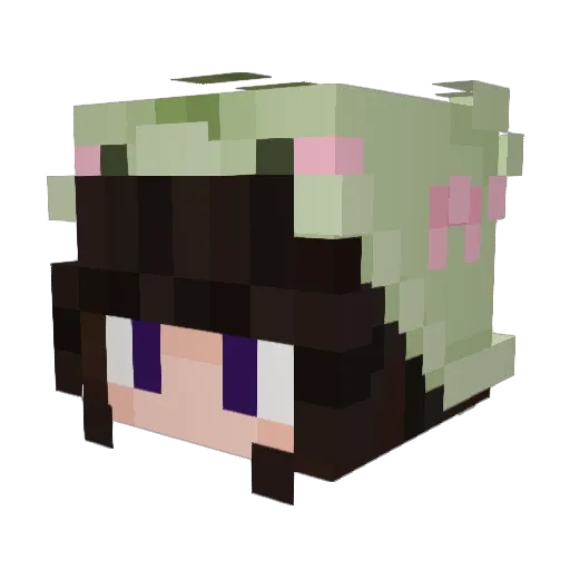 Pacman_33 Minecraft avatar head, 3D render